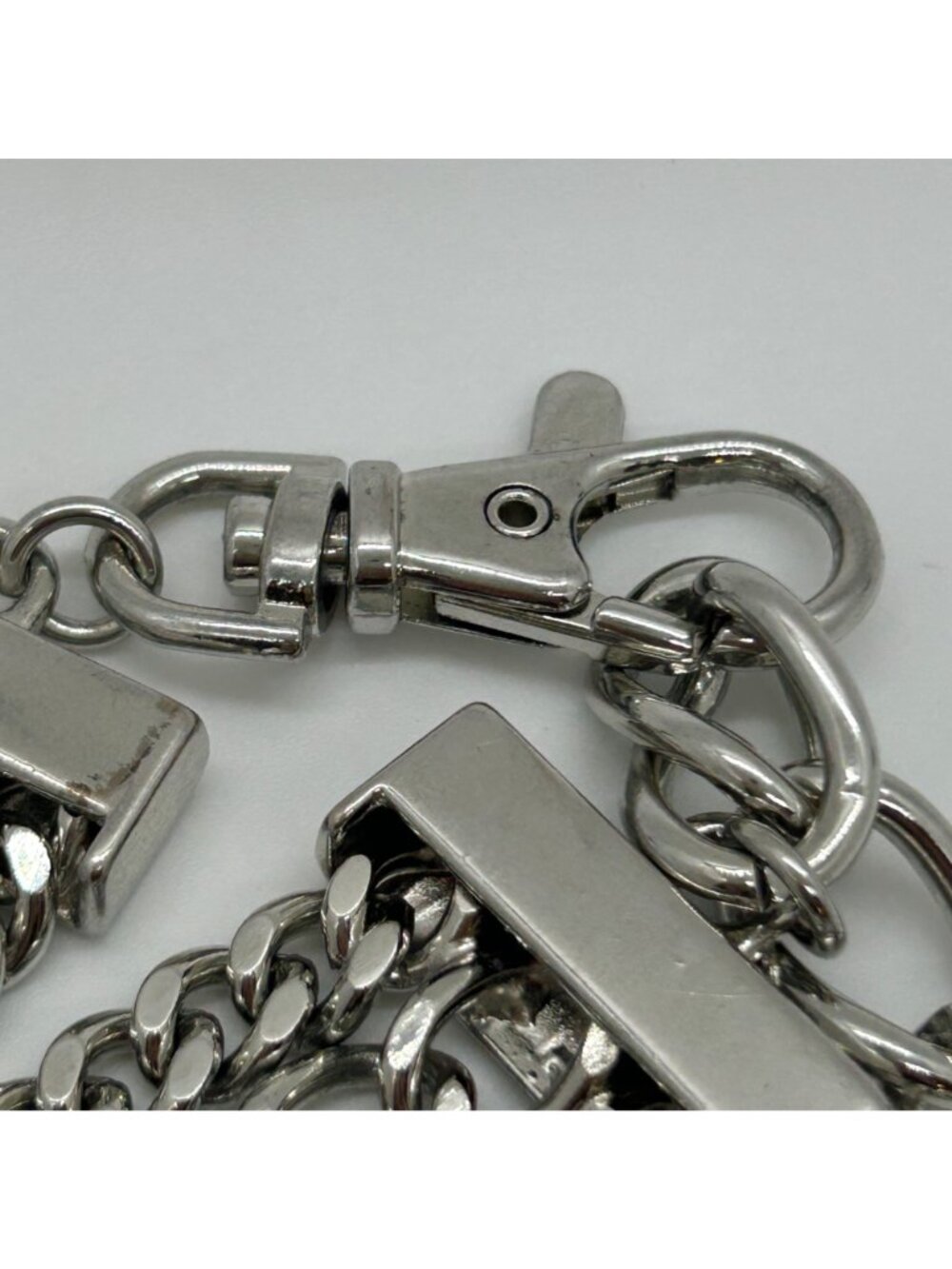 Chunky Statement Necklace or Belt Multi Strand Curb Chain Silver-tone Punk - Picture 12 of 12